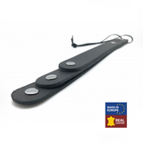 Lederpaddel mit 3 Riemen Schwarz 39,5 cm