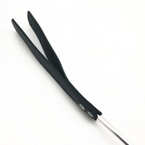 Peitsche Metall und Leder Schwarz/Silber 70,5 cm