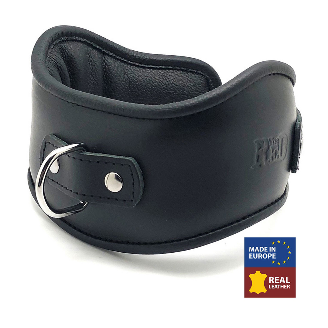 Lederhalsband Schwarz