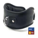 Lederhalsband Schwarz