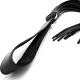 Peitsche Martinet mit Lederbändern Schwarz 75 cm