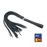 Peitsche Martinet mit Lederbändern Schwarz 75 cm