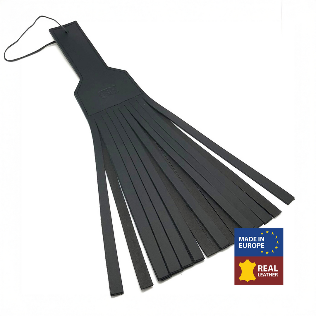 Lederpaddel Schwarz 45 cm