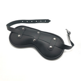 Leder-Augenmaske Blind Up gepolstert Schwarz