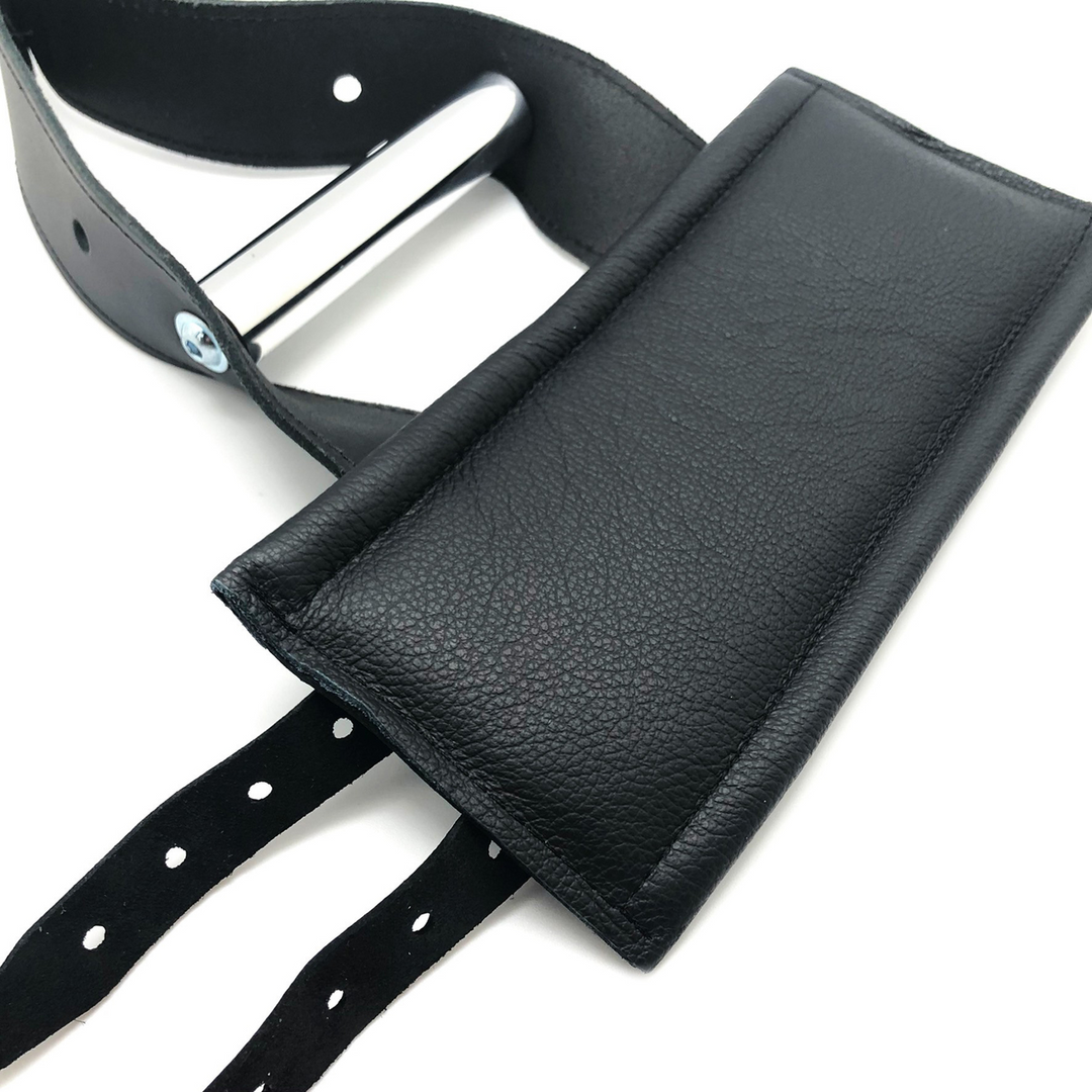 Leder-Handschellen Deluxe für Suspension Schwarz