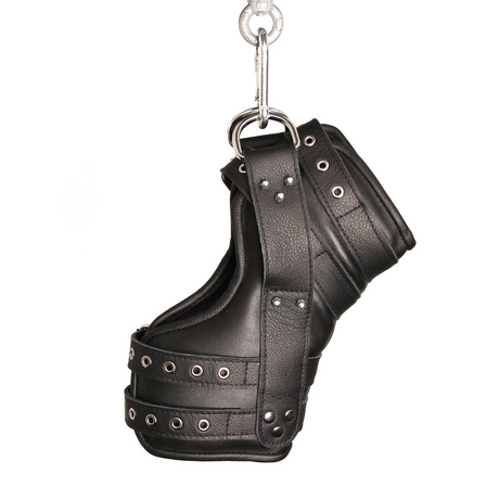 Set aus 2 Leder-Beinfesseln Deluxe Schwarz – Ansicht 2