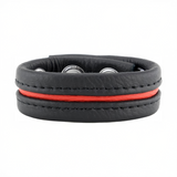 Penisring Leder verstellbar Rot