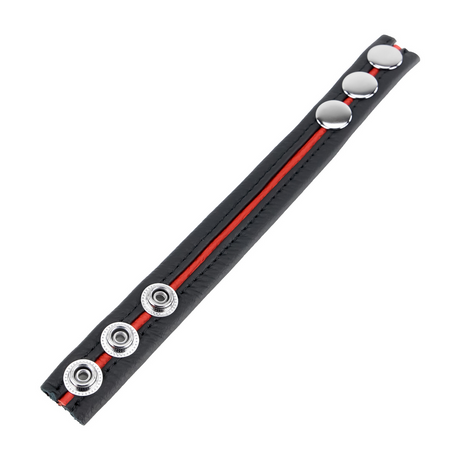 Penisring Leder verstellbar Rot