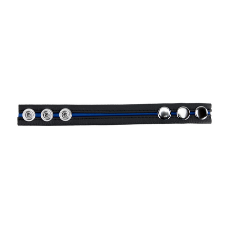 Penisring Leder verstellbar Blau