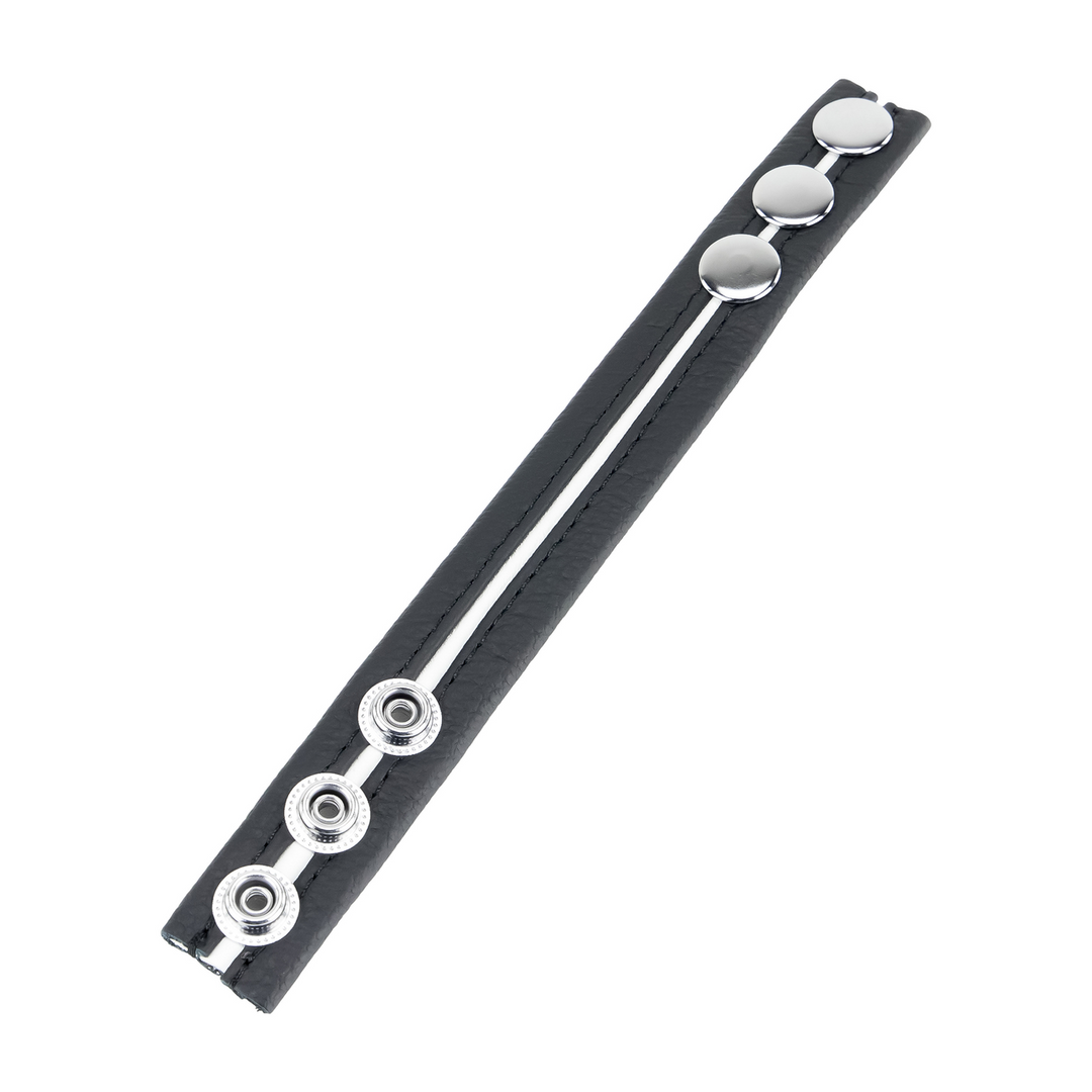 Penisring Leder verstellbar Weiß