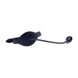 Lederknebel mit aufblasbarem Ball Schwarz