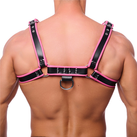 Harness Premium Leder Schwarz/Rosa L/XL – Ansicht 2