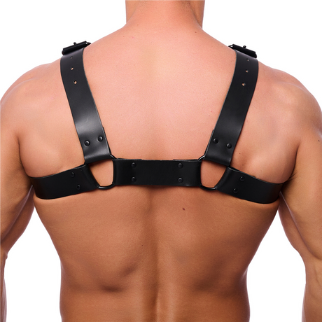 Harness Bulldog Leder Schwarz S/M – Ansicht 2