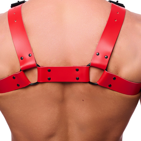 Harness Bulldog Leder Rot L/XL – Ansicht 2