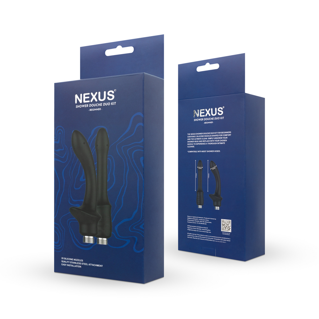 Analdusche Duo-Set für Anfänger Schwarz 11,5 x Ø 3,8 cm