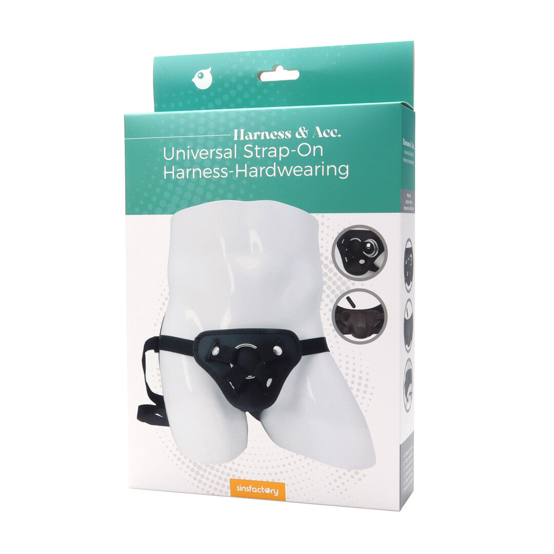 Harness SinsFactory universal mit drei Metallringen Schwarz – Ansicht 2