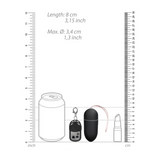 Vibro-Ei mit 10 Geschwindigkeiten und Fernbedienung Schwarz 8 x Ø 3,4 cm