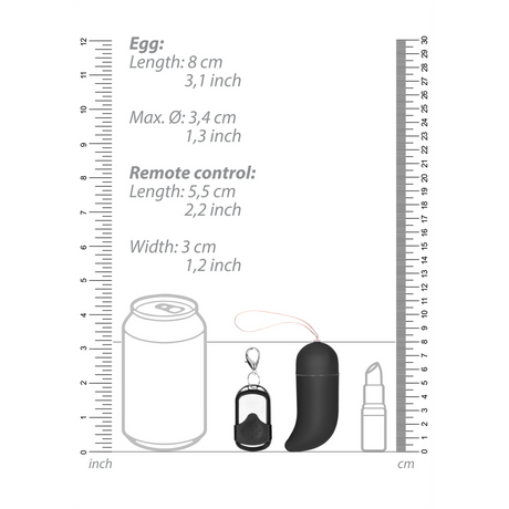Vibro-Ei G-Punkt kabellos Schwarz 8,8 x Ø 3,4 cm