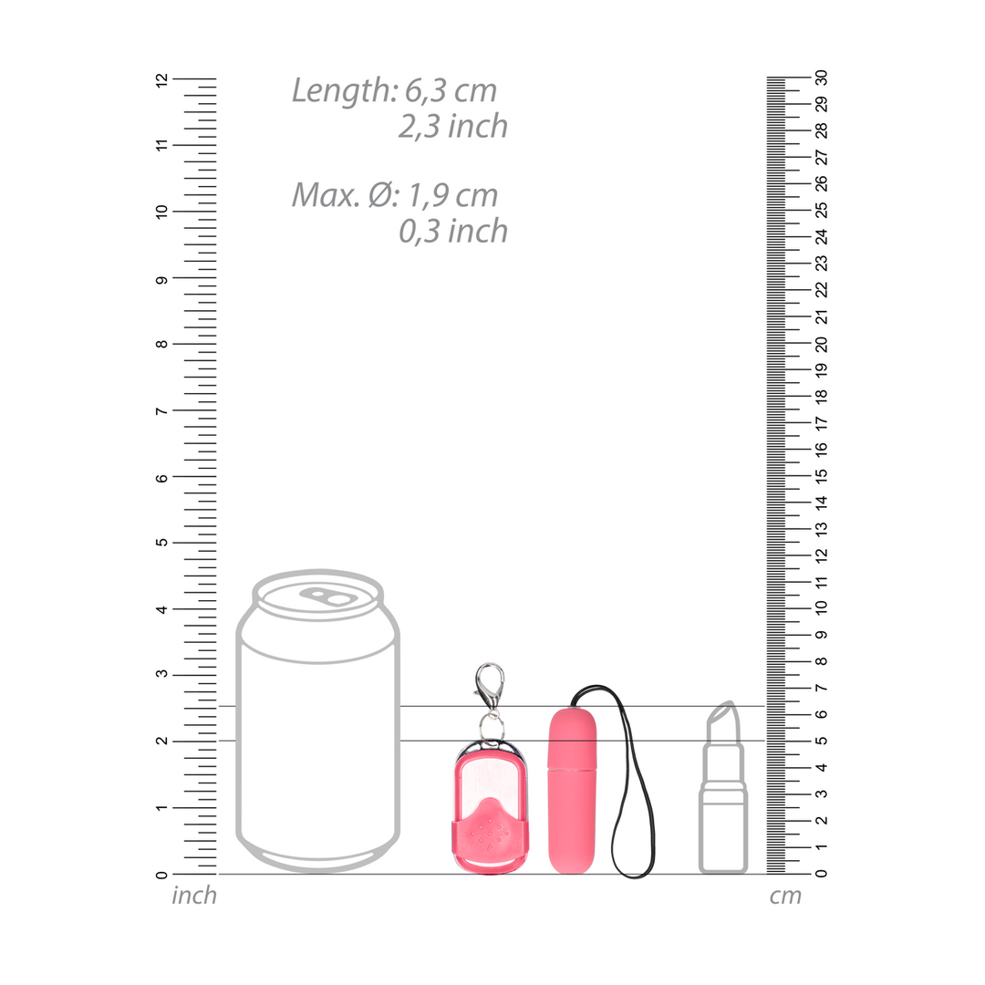 Vibro-Bullet mit Fernbedienung Pink 6,3 x Ø 1,9 cm