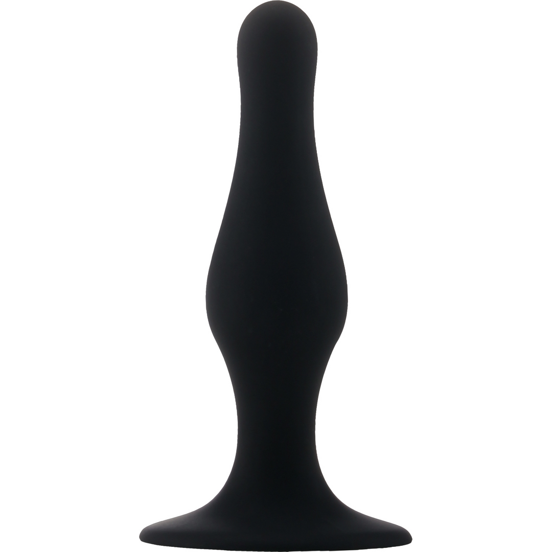 Analplug mit Saugfuß Medium Schwarz 11,6 cm