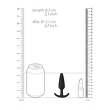 Analplug Slim für Anfänger Schwarz 7,5 x Ø 2,2 cm