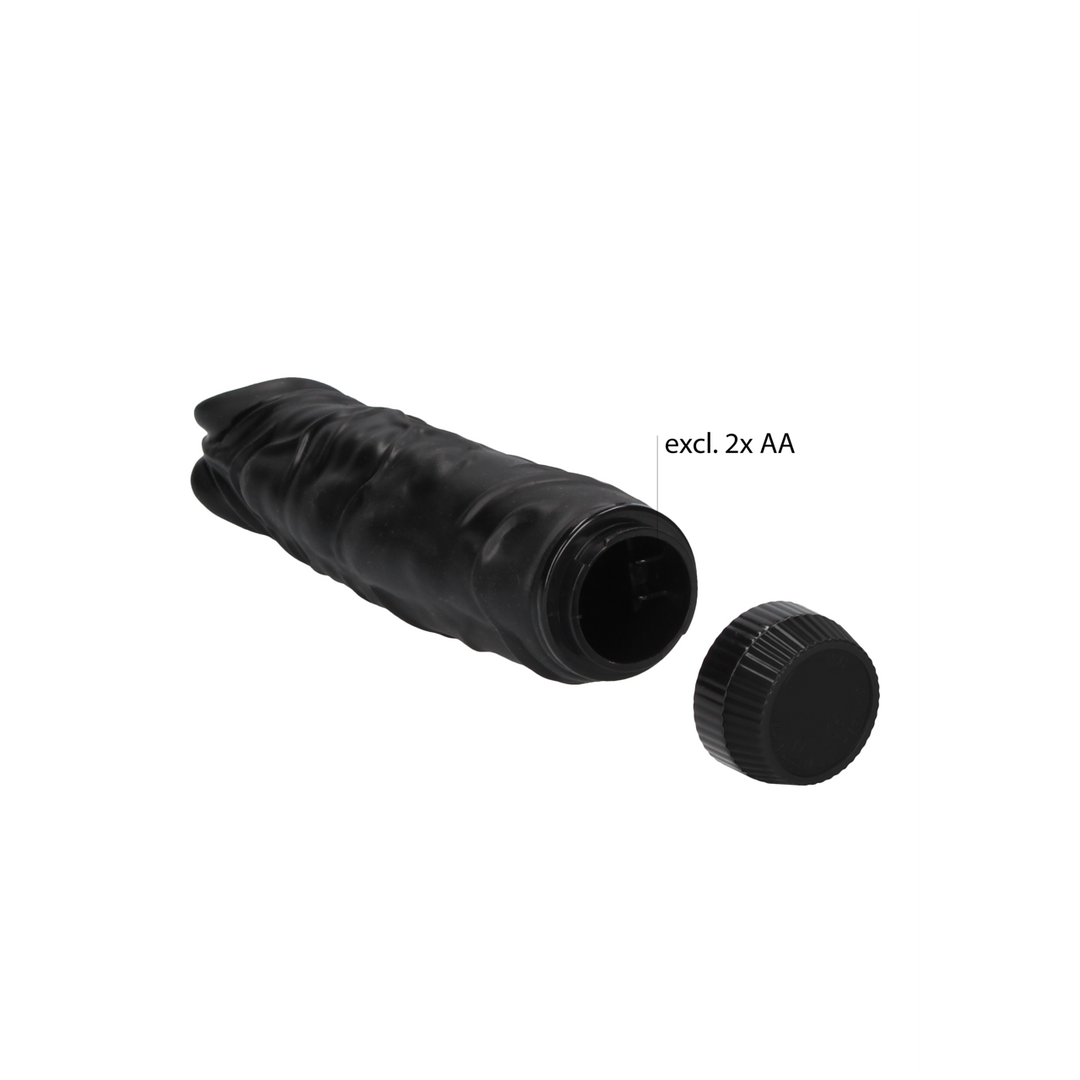 Realistischer Vibrator Multispeed Schwarz 20 x Ø 5 cm