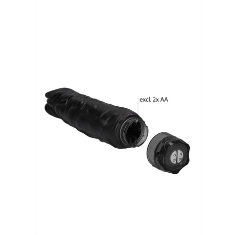 Realistischer Vibrator Multispeed Schwarz 20,5 x Ø 5 cm