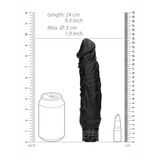Realistischer Vibrator Multispeed Schwarz 20,5 x Ø 5 cm