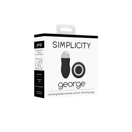 Vibro-Ei George mit Fernbedienung Schwarz 9 cm
