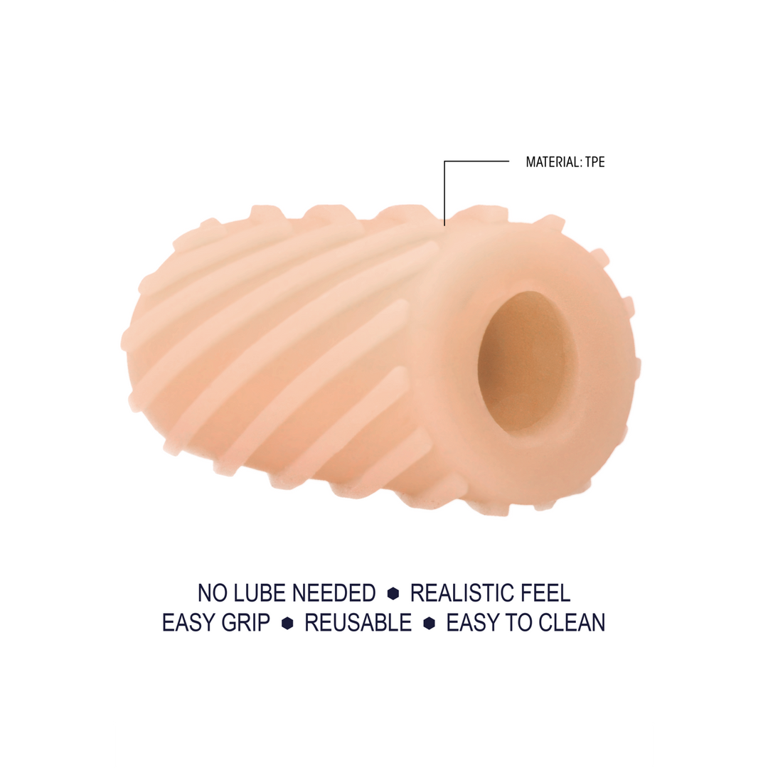 Masturbator selbstschmierend Taschenformat Hautfarbe 7,5 x Ø 3 cm