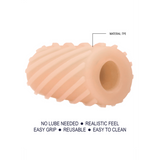 Masturbator selbstschmierend Taschenformat Hautfarbe 7,5 x Ø 3 cm