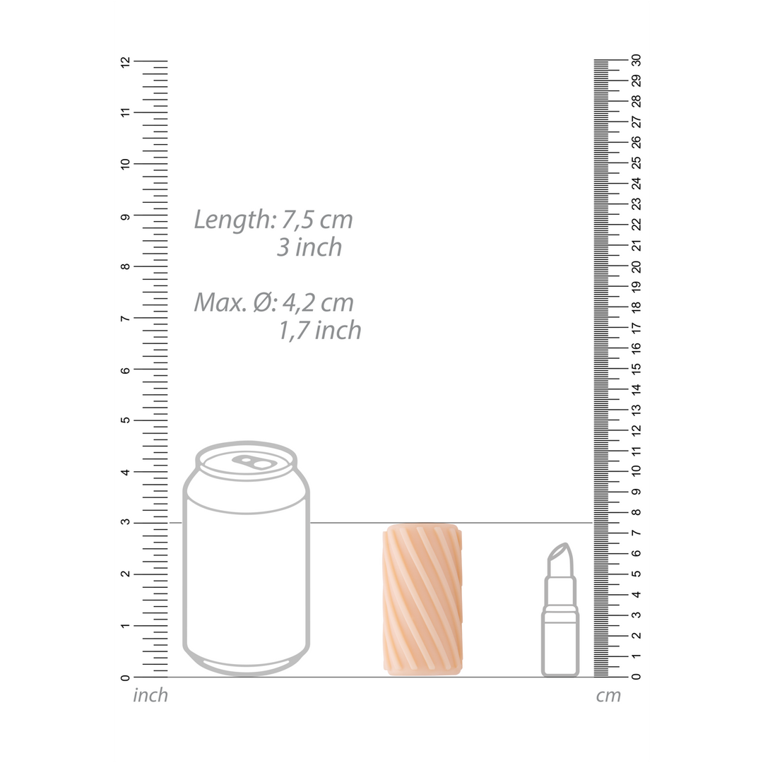 Masturbator selbstschmierend Taschenformat Hautfarbe 7,5 x Ø 3 cm