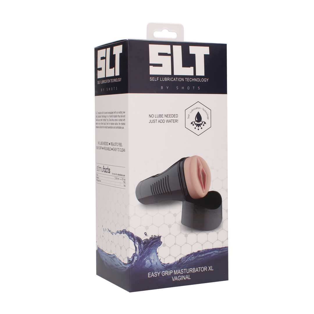 Masturbator selbstschmierend mit Griff XL Vagina Hautfarbe 24 x Ø 10 cm
