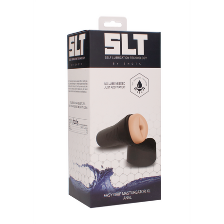 Masturbator selbstschmierend mit Griff XL Anal Hautfarbe 24 x Ø 10 cm