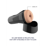 Masturbator selbstschmierend mit Griff XL Anal Hautfarbe 24 x Ø 10 cm