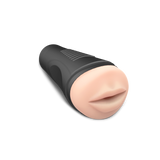 Masturbator selbstschmierend mit Griff XL Oral Hautfarbe 24 x Ø 10 cm