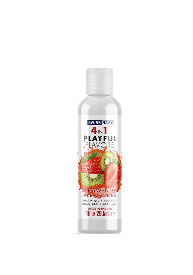 Gleitgel Swiss Navy 4 in 1 Erdbeere-Kiwi mit Geschmack 29,5 ml