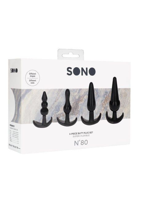 Analplug-Set Nr. 80 4-teilig Schwarz