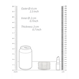 Masturbator Nr. 93 beidseitig nutzbar mit Bumper Durchsichtig 4 x Ø 4 cm