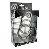 Penisring-Set Trine aus Stahl Schwarz