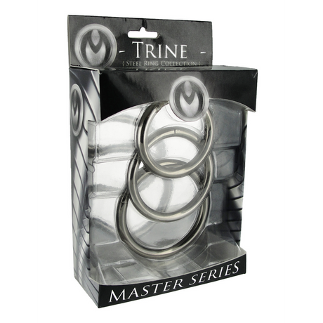 Penisring-Set Trine aus Stahl Schwarz