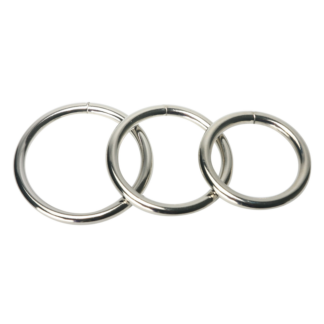 Penisring-Set Trine aus Stahl Schwarz