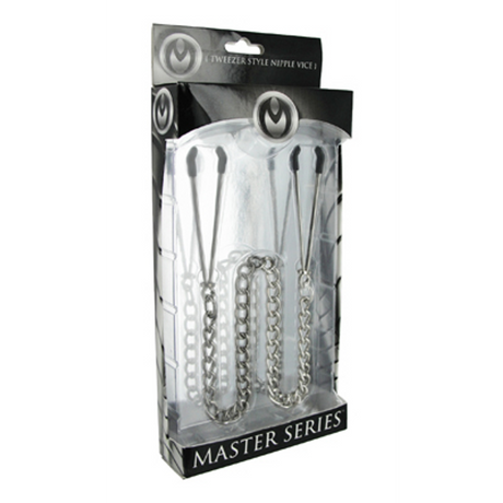 Nippelklemmen Reign Pinzetten-Stil Silber 21 cm