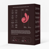 Rabbit-Vibrator Gizi Pro Dreifachstimulator Rot 12 x Ø 3,5 cm