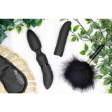 Vibrator Vergnügungsset #4 mit verschiedenen Aufsätzen Schwarz