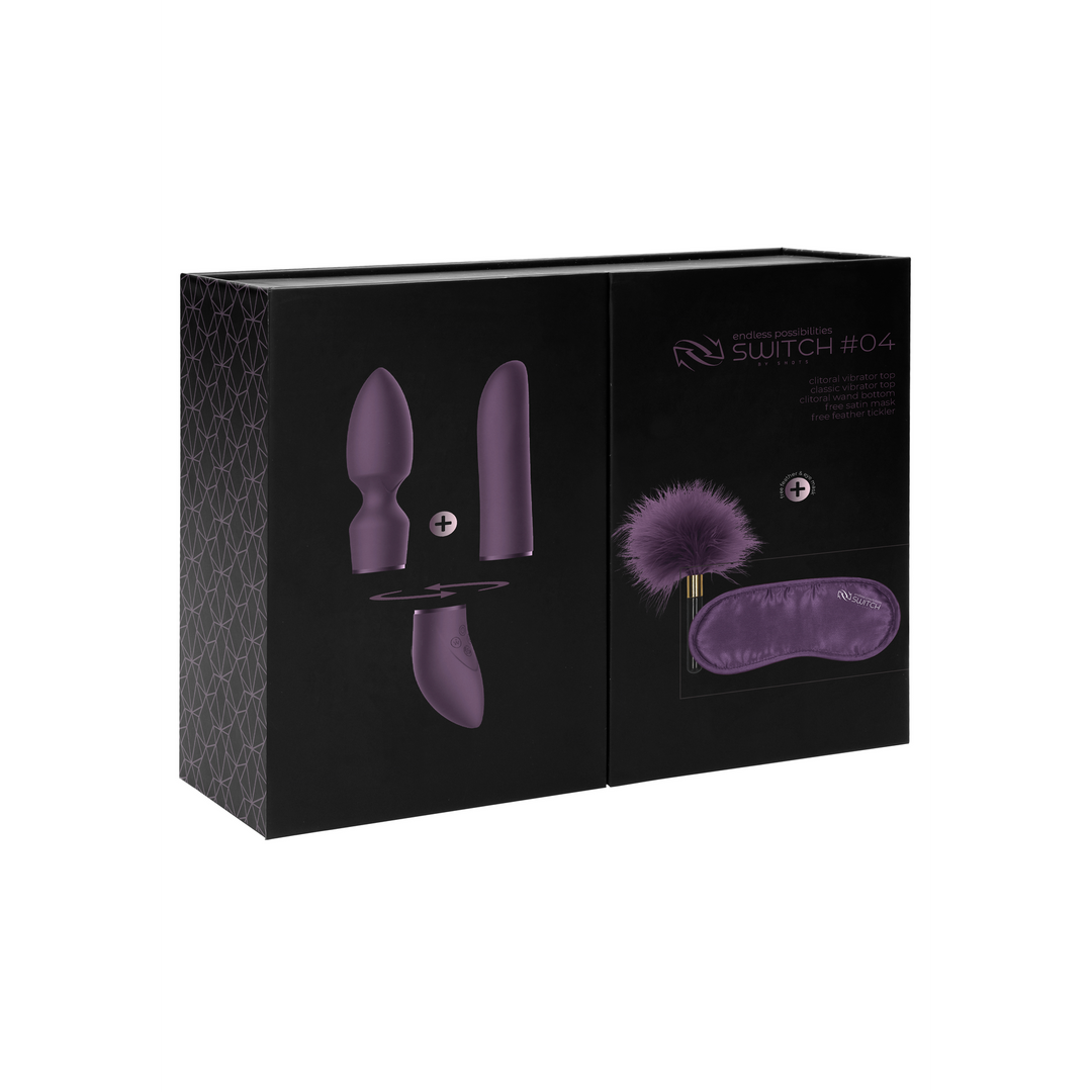 Vibrator Vergnügungsset #4 mit verschiedenen Aufsätzen Schwarz
