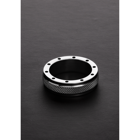 Penisring Cool Knurl gerändelt Silber 6,3 cm