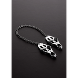 Nippelklemmen Clover mit Kette Silber 50 cm