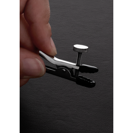 Nippelklemmen Alligator verstellbar Silber 41,3 cm
