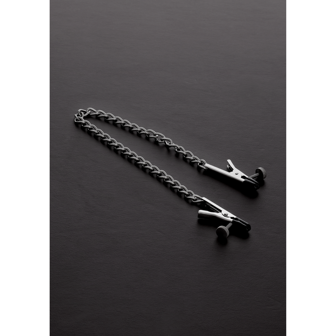 Nippelklemmen Alligator verstellbar Silber 41,3 cm